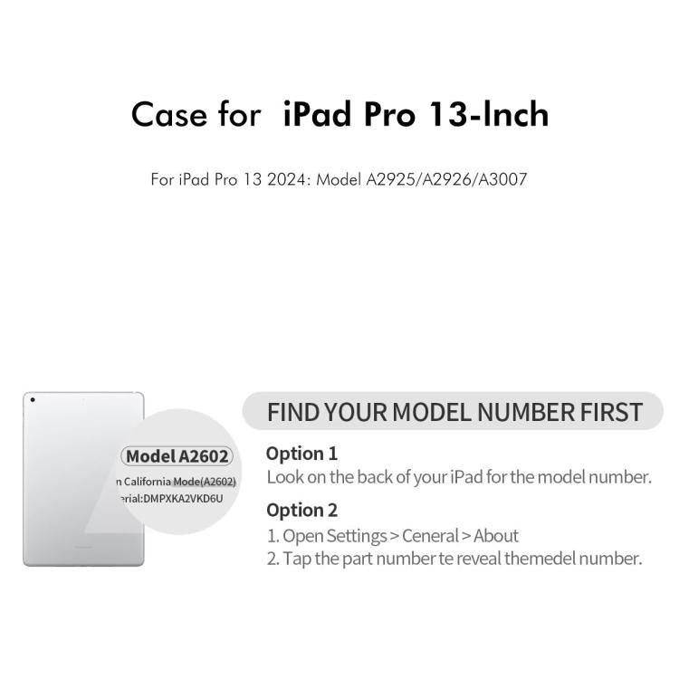 For iPad Pro 13 2025 / 2024 ENKAY 360 Degree Rotation Litchi Leather Smart Tablet Case