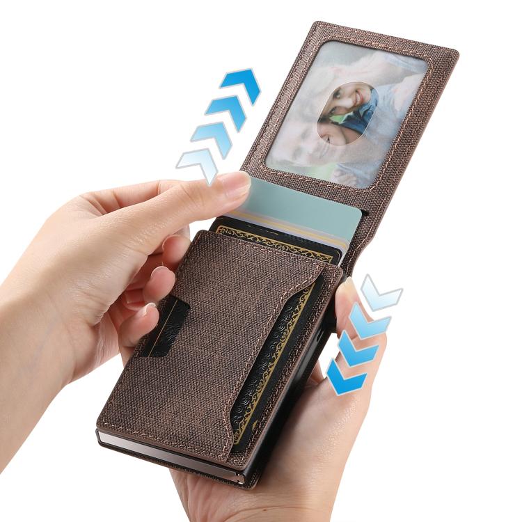 Suteni Denim Pattern Button Automatically Pops Out the Card Box
