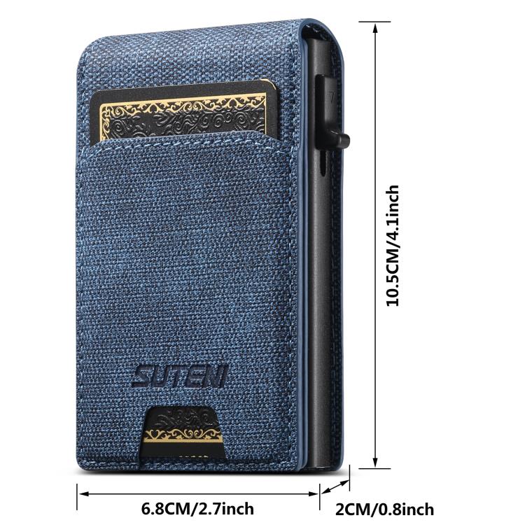 Suteni Denim Pattern Button Automatically Pops Out the Card Box