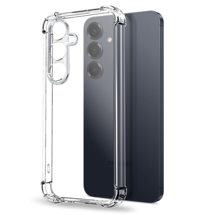 For Samsung Galaxy S25+ 5G NORTHJO 2 in 1 TPU Airbag Shockproof Phone Case with Screen Film - Clear