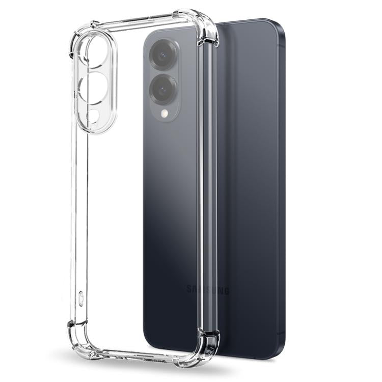 For Samsung Galaxy S25 Edge 5G NORTHJO 2 in 1 TPU Airbag Shockproof Phone Case with Screen Film - Clear