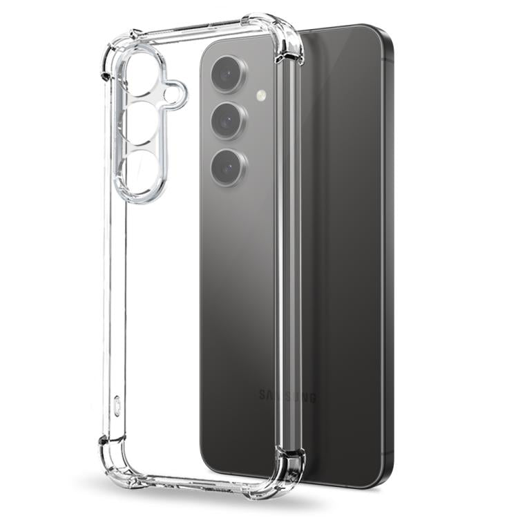 For Samsung Galaxy S24 FE 5G NORTHJO 2 in 1 TPU Airbag Shockproof Phone Case with Screen Film - Clear