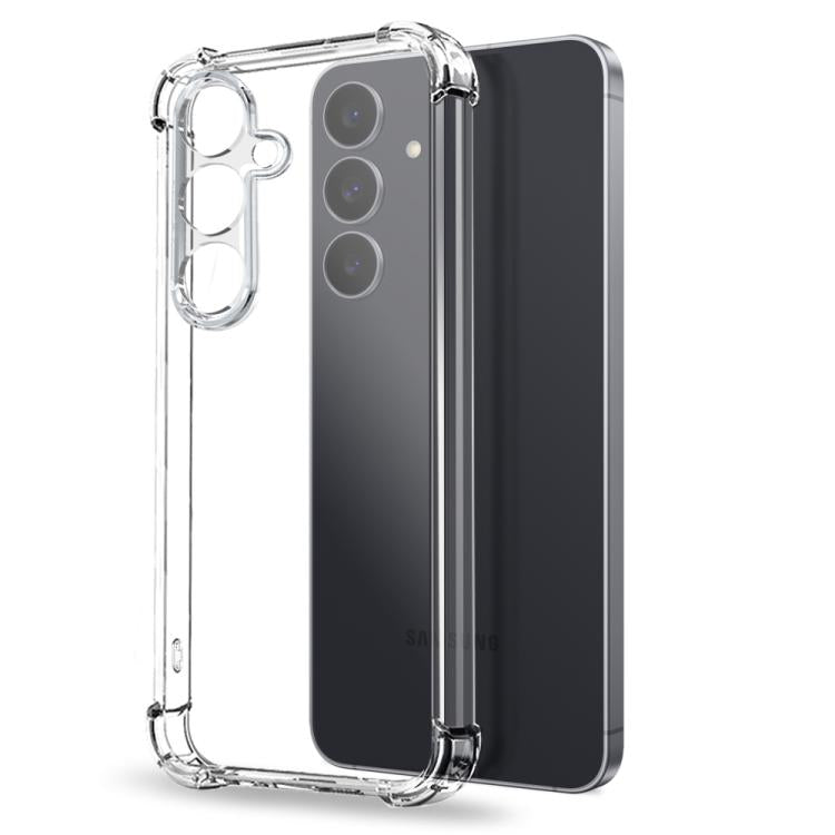 For Samsung Galaxy S25 FE 5G NORTHJO 2 in 1 TPU Airbag Shockproof Phone Case with Screen Film - Clear