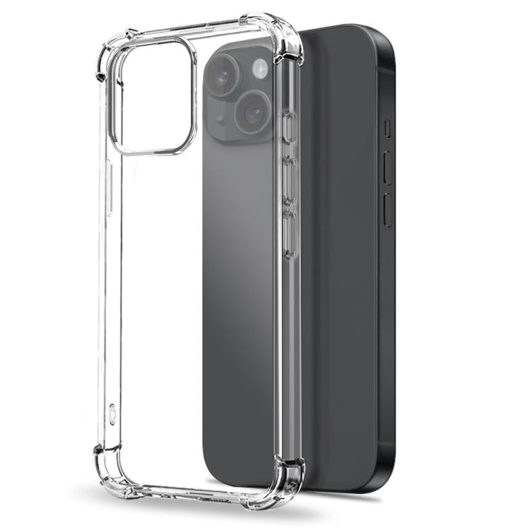 For iPhone 15 NORTHJO 2 in 1 TPU Airbag Shockproof Phone Case with Screen Film - Clear