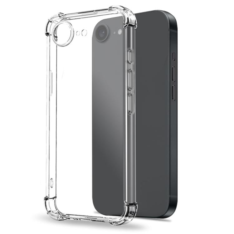 For iPhone 17e / 16e NORTHJO 2 in 1 TPU Airbag Shockproof Phone Case with Screen Film - Clear
