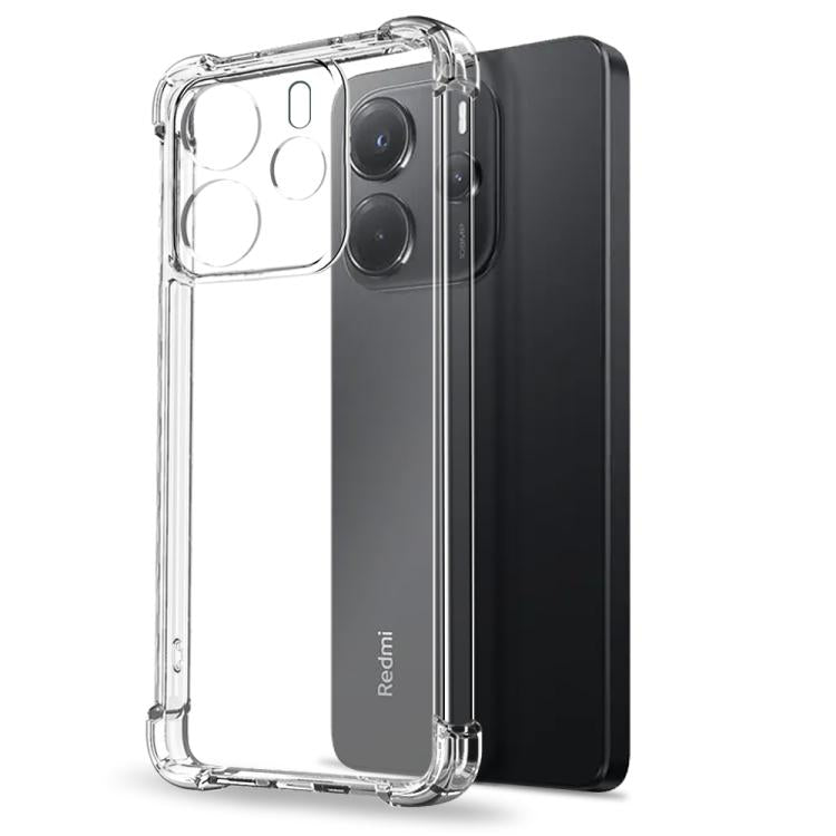 For Redmi Note 14 4G 164.84mm NORTHJO 2 in 1 TPU Airbag Shockproof Phone Case with Screen Film - Clear