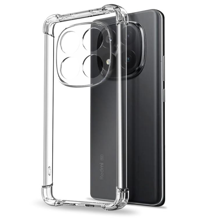 For Redmi Note 14 Pro+ 5G NORTHJO 2 in 1 TPU Airbag Shockproof Phone Case with Screen Film - Clear