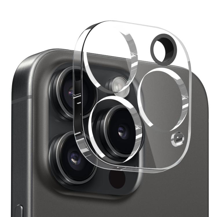 For iPhone 15 Pro NORTHJO 3 in 1 TPU Airbag Shockproof Phone Case with Screen Protector Lens Film - Clear