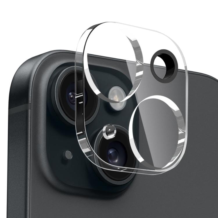 For iPhone 15 Plus NORTHJO 3 in 1 TPU Airbag Shockproof Phone Case with Screen Protector Lens Film - Clear