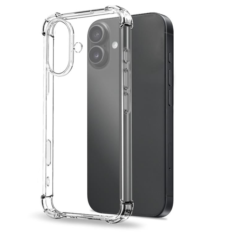 For iPhone 17 NORTHJO 3 in 1 TPU Airbag Shockproof Phone Case with Screen Protector Lens Film - Clear