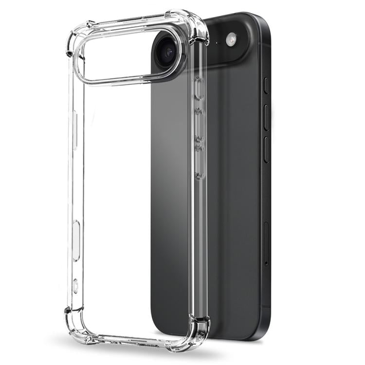 For iPhone Air NORTHJO 3 in 1 TPU Airbag Shockproof Phone Case with Screen Protector Lens Film - Clear