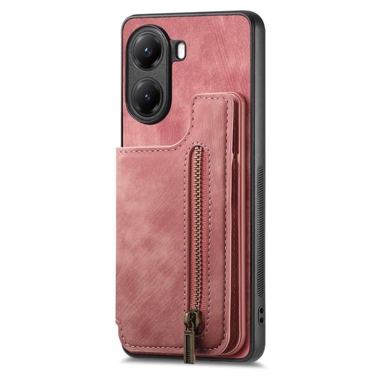 For Xiaomi Poco X7 Pro Retro Leather Zipper Wallet Back Phone Case