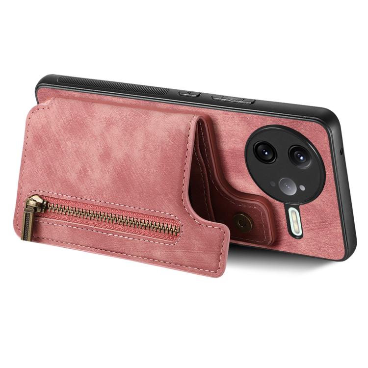 For Redmi K80 / Poco F7 Pro Retro Leather Zipper Wallet Back Phone Case