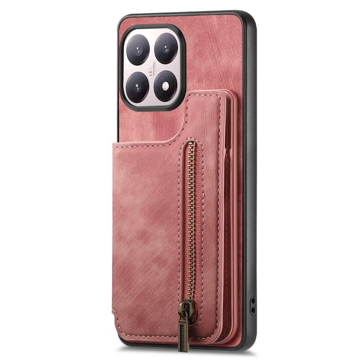 For Xiaomi 15T Retro Leather Zipper Wallet Back Phone Case