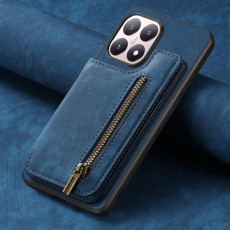For Xiaomi 15T Retro Leather Zipper Wallet Back Phone Case