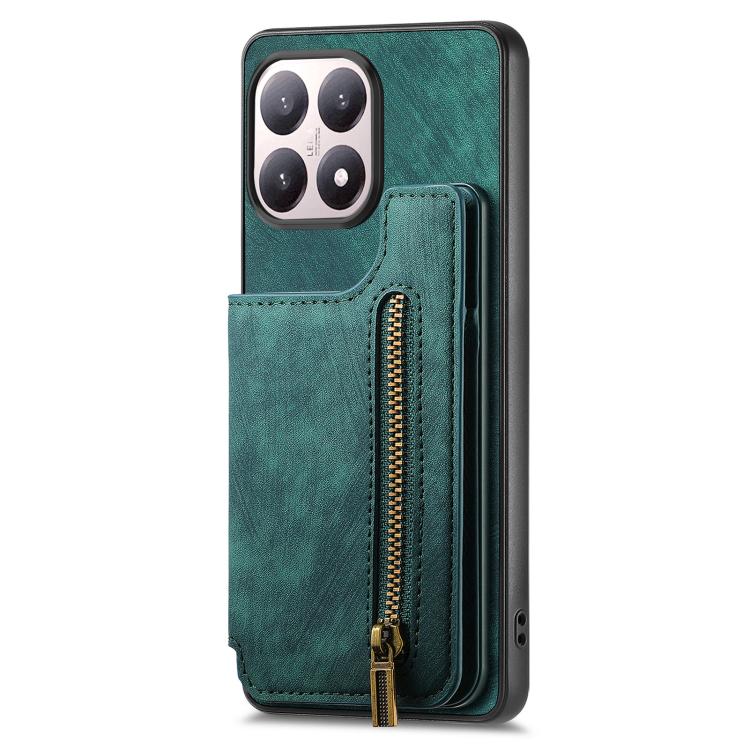 For Xiaomi 15T Retro Leather Zipper Wallet Back Phone Case