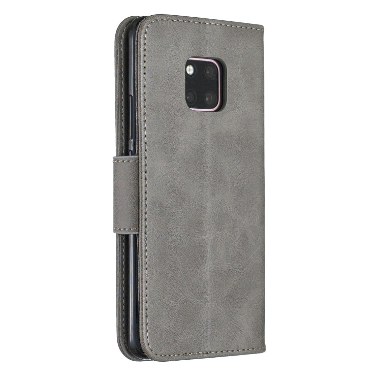 Retro Lambskin Texture Pure Color Horizontal Flip PU Leather Case For Huawei Mate 20 Pro, with Holder & Card Slots & Wallet & Lanyard