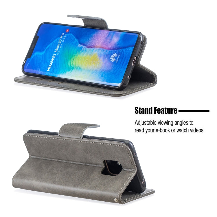 Retro Lambskin Texture Pure Color Horizontal Flip PU Leather Case For Huawei Mate 20 Pro, with Holder & Card Slots & Wallet & Lanyard
