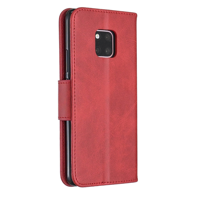 Retro Lambskin Texture Pure Color Horizontal Flip PU Leather Case For Huawei Mate 20 Pro, with Holder & Card Slots & Wallet & Lanyard