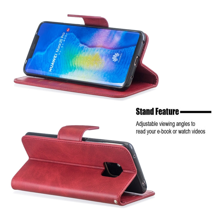 Retro Lambskin Texture Pure Color Horizontal Flip PU Leather Case For Huawei Mate 20 Pro, with Holder & Card Slots & Wallet & Lanyard