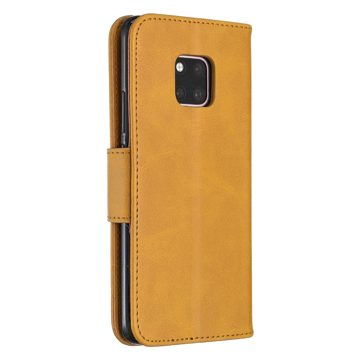 Retro Lambskin Texture Pure Color Horizontal Flip PU Leather Case For Huawei Mate 20 Pro, with Holder & Card Slots & Wallet & Lanyard