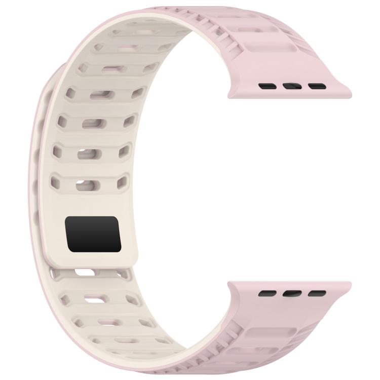 For Apple Watch 46mm / 49mm / 45mm / 44mm Mountain Armor Magnetic Silicone Watch Band