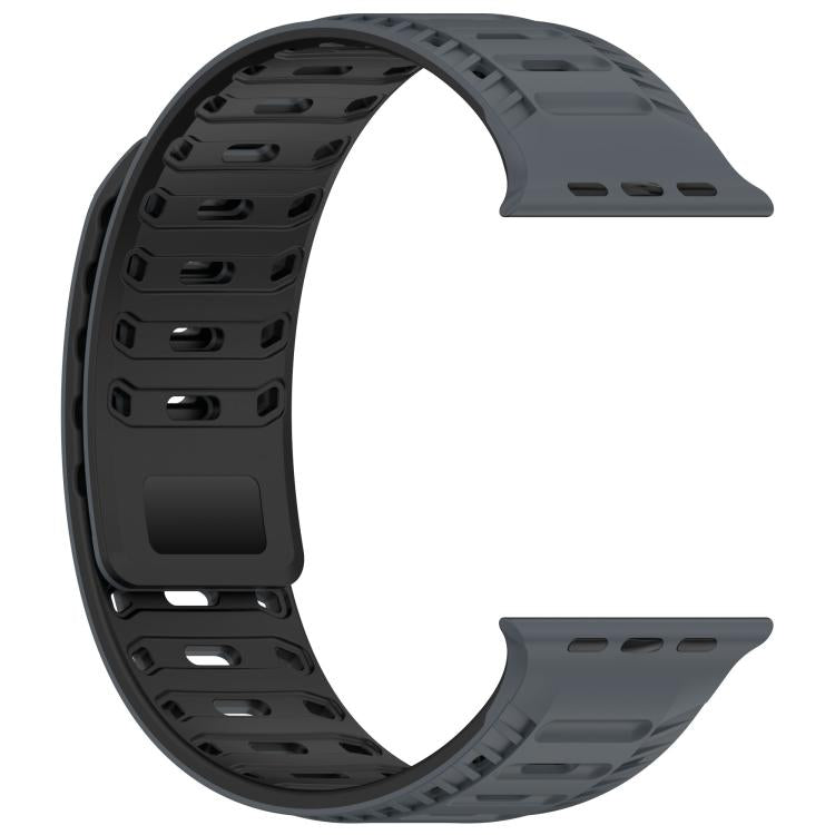 For Apple Watch 46mm / 49mm / 45mm / 44mm Mountain Armor Magnetic Silicone Watch Band