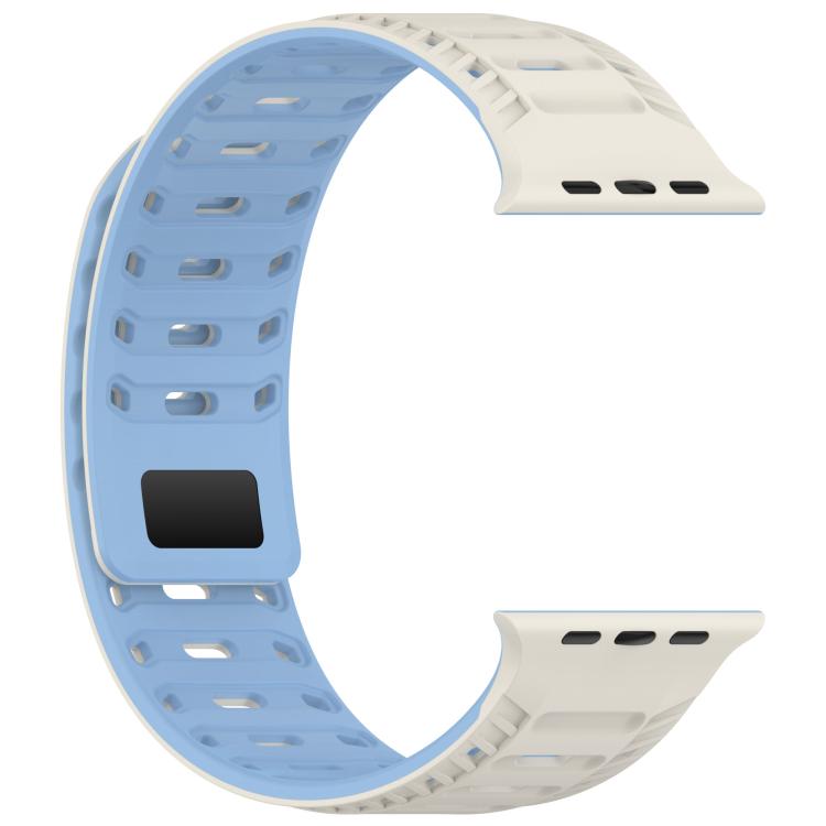 For Apple Watch 42mm / 41mm / 40mm / 38mm Mountain Armor Magnetic Silicone Watch Band