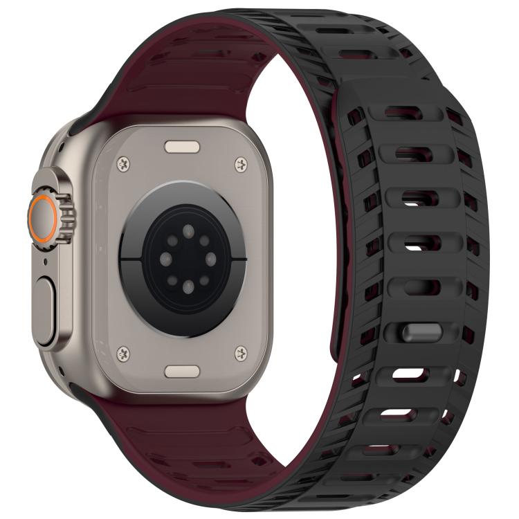 For Apple Watch 42mm / 41mm / 40mm / 38mm Mountain Armor Magnetic Silicone Watch Band