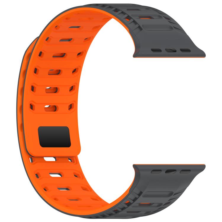 For Apple Watch 42mm / 41mm / 40mm / 38mm Mountain Armor Magnetic Silicone Watch Band