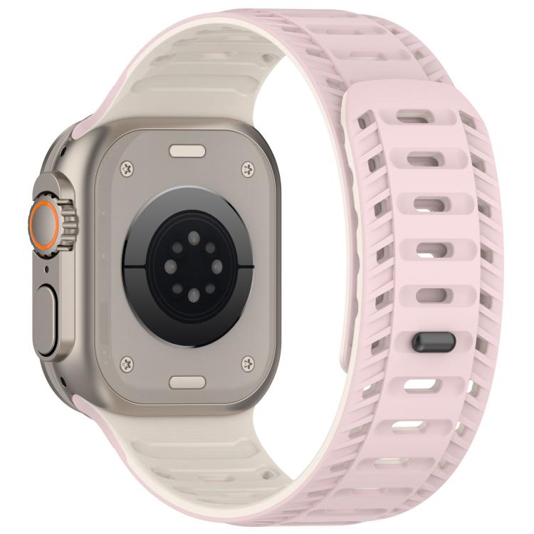 For Apple Watch 42mm / 41mm / 40mm / 38mm Mountain Armor Magnetic Silicone Watch Band