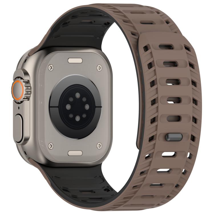 For Apple Watch 42mm / 41mm / 40mm / 38mm Mountain Armor Magnetic Silicone Watch Band