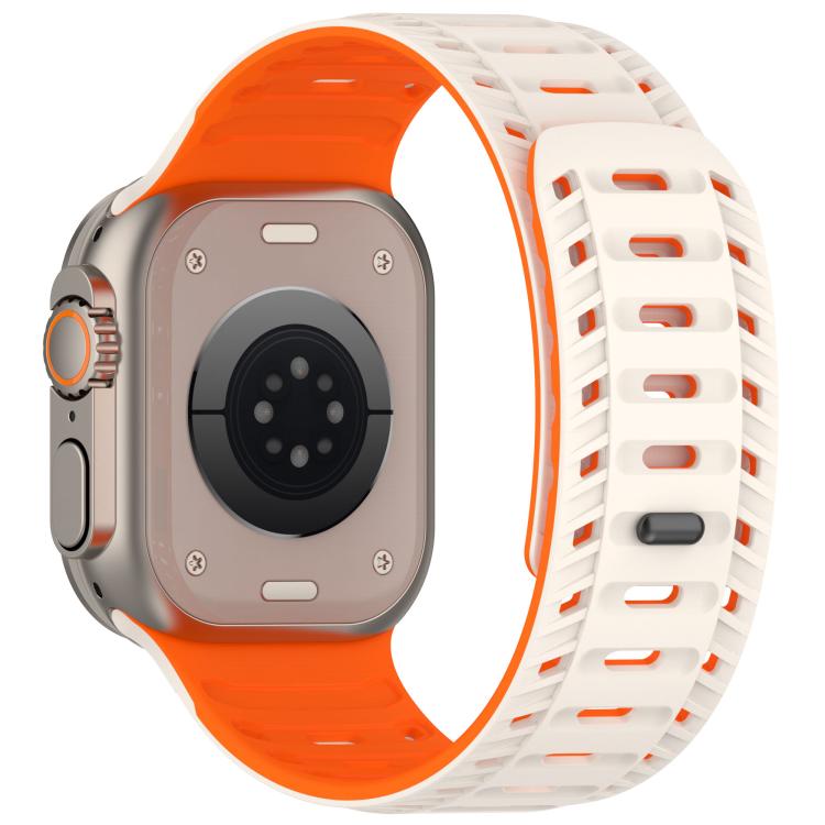 For Apple Watch 42mm / 41mm / 40mm / 38mm Mountain Armor Magnetic Silicone Watch Band