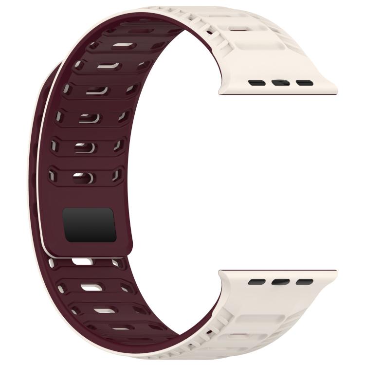 For Apple Watch 42mm / 41mm / 40mm / 38mm Mountain Armor Magnetic Silicone Watch Band