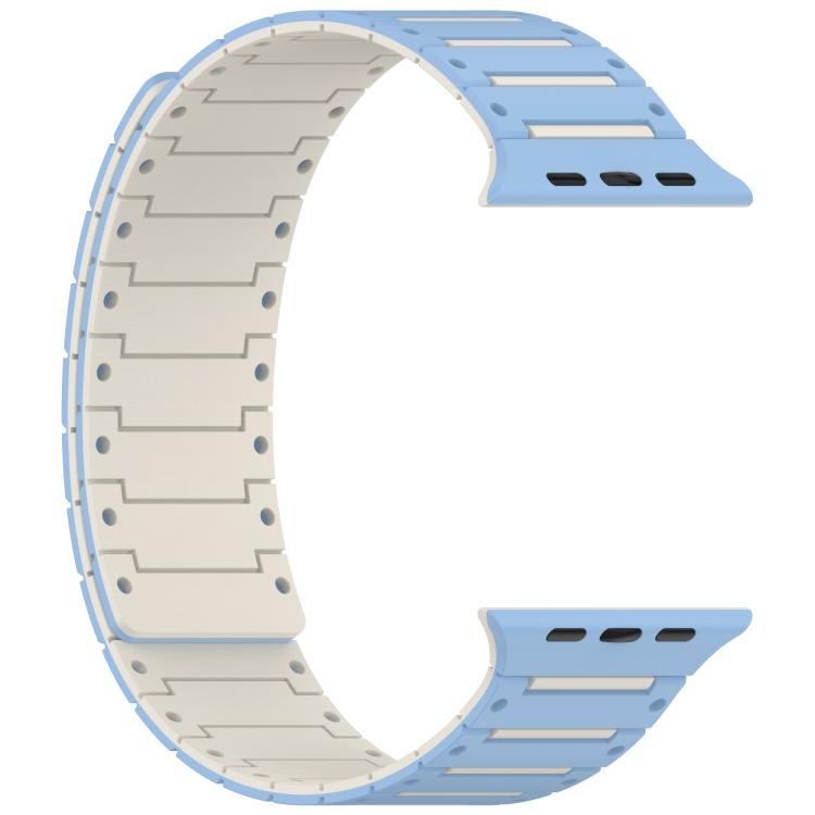For Apple Watch 46mm / 49mm / 45mm / 44mm Colorful Spirit Piano Soft Magnetic Two-tone Watch Band