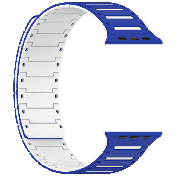 For Apple Watch 46mm / 49mm / 45mm / 44mm Colorful Spirit Piano Soft Magnetic Two-tone Watch Band