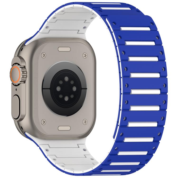 For Apple Watch 46mm / 49mm / 45mm / 44mm Colorful Spirit Piano Soft Magnetic Two-tone Watch Band