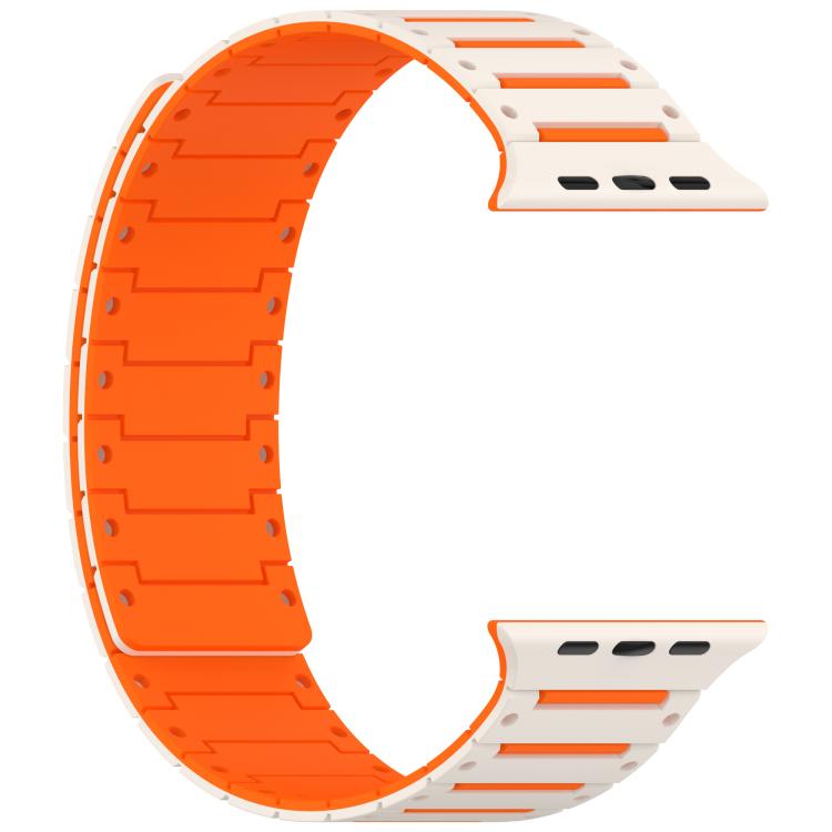For Apple Watch 46mm / 49mm / 45mm / 44mm Colorful Spirit Piano Soft Magnetic Two-tone Watch Band
