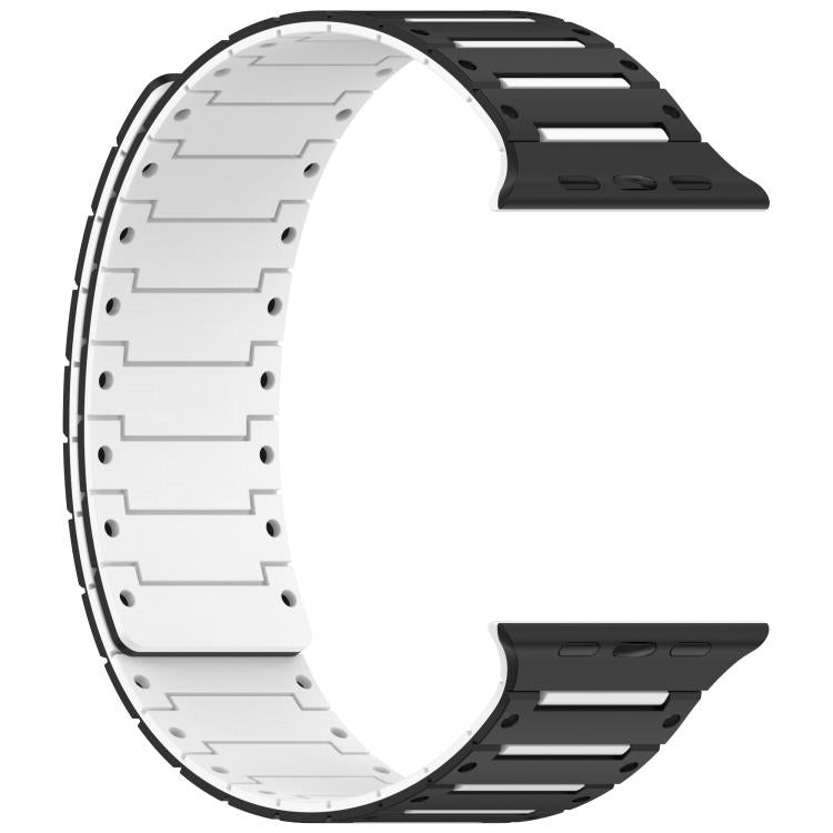 For Apple Watch 46mm / 49mm / 45mm / 44mm Colorful Spirit Piano Soft Magnetic Two-tone Watch Band