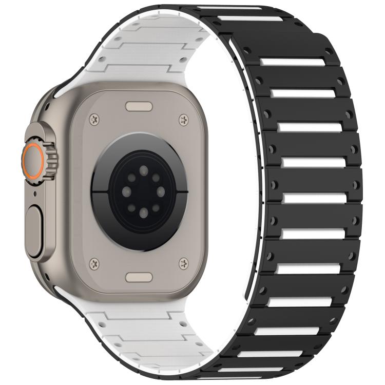 For Apple Watch 46mm / 49mm / 45mm / 44mm Colorful Spirit Piano Soft Magnetic Two-tone Watch Band