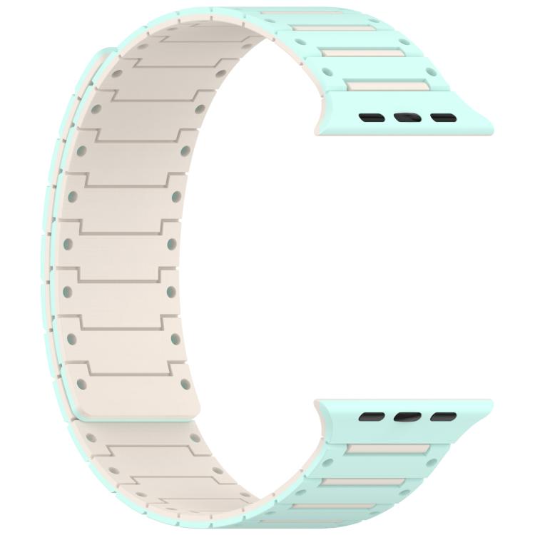 For Apple Watch 46mm / 49mm / 45mm / 44mm Colorful Spirit Piano Soft Magnetic Two-tone Watch Band