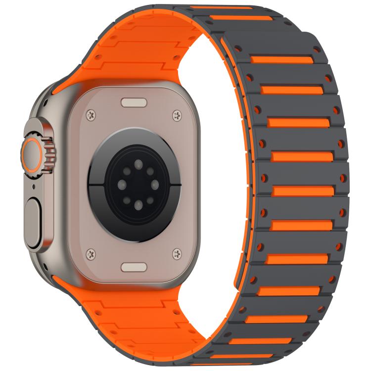 For Apple Watch 46mm / 49mm / 45mm / 44mm Colorful Spirit Piano Soft Magnetic Two-tone Watch Band
