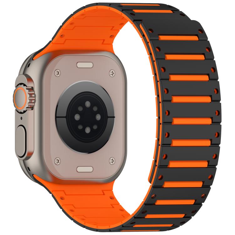 For Apple Watch 46mm / 49mm / 45mm / 44mm Colorful Spirit Piano Soft Magnetic Two-tone Watch Band