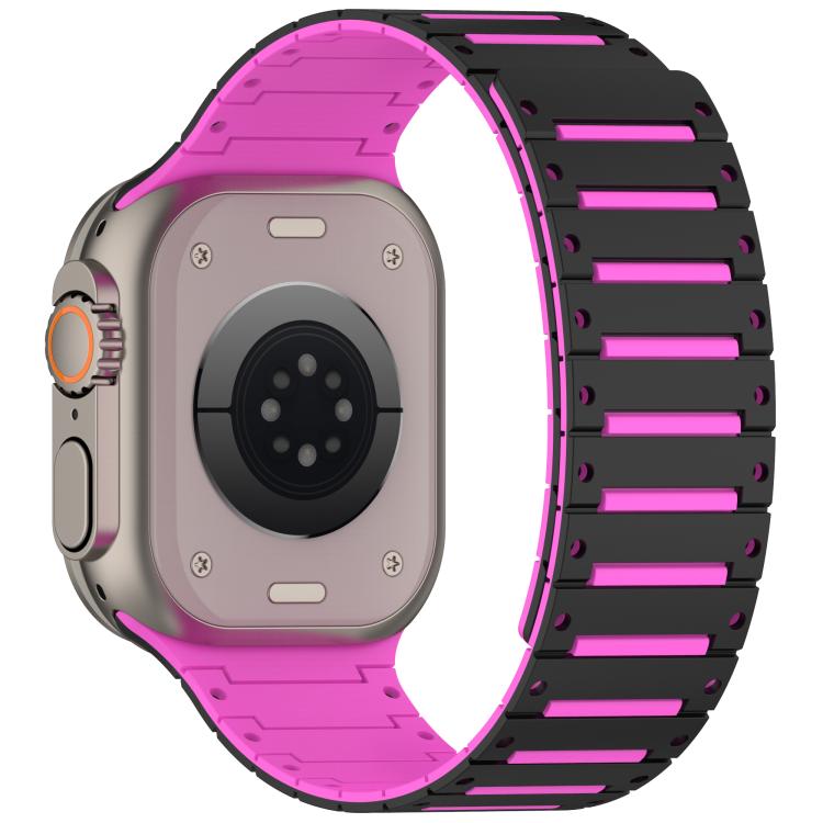 For Apple Watch 46mm / 49mm / 45mm / 44mm Colorful Spirit Piano Soft Magnetic Two-tone Watch Band