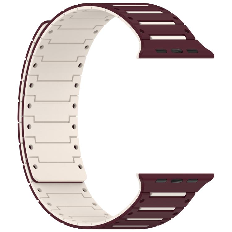 For Apple Watch 46mm / 49mm / 45mm / 44mm Colorful Spirit Piano Soft Magnetic Two-tone Watch Band