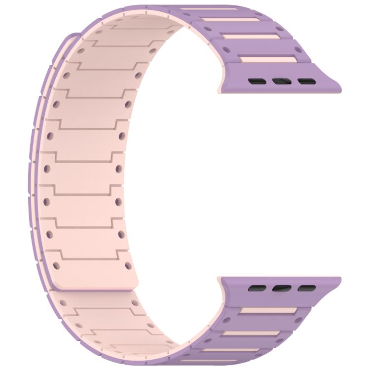 For Apple Watch 46mm / 49mm / 45mm / 44mm Colorful Spirit Piano Soft Magnetic Two-tone Watch Band