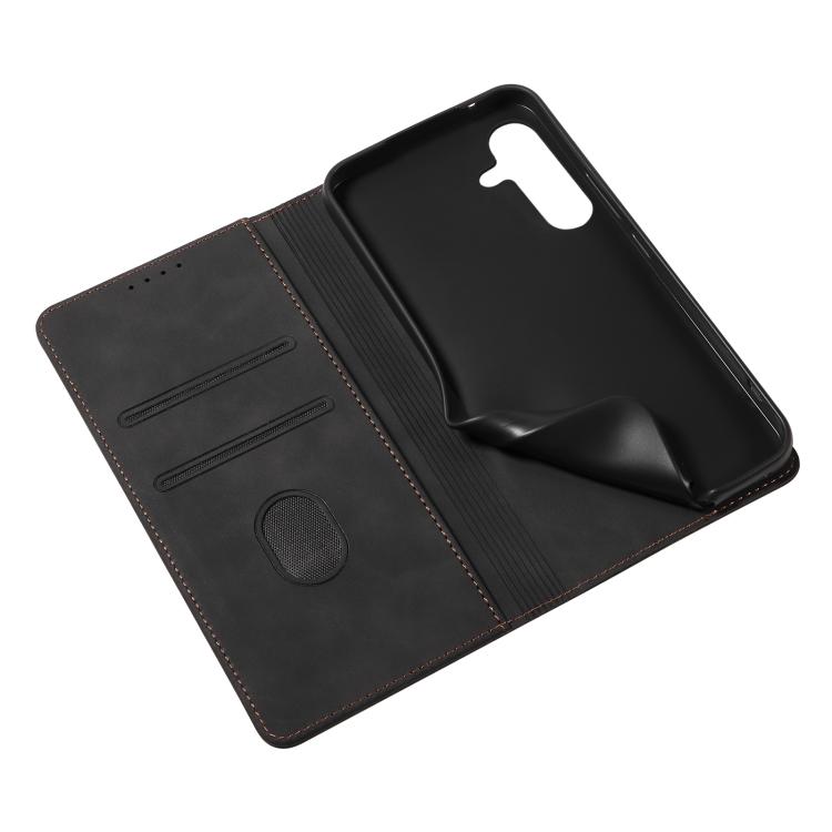For Samsung Galaxy S24 FE 5G Dreamy Magnetic Dual-fold Calfskin Leather Phone Case