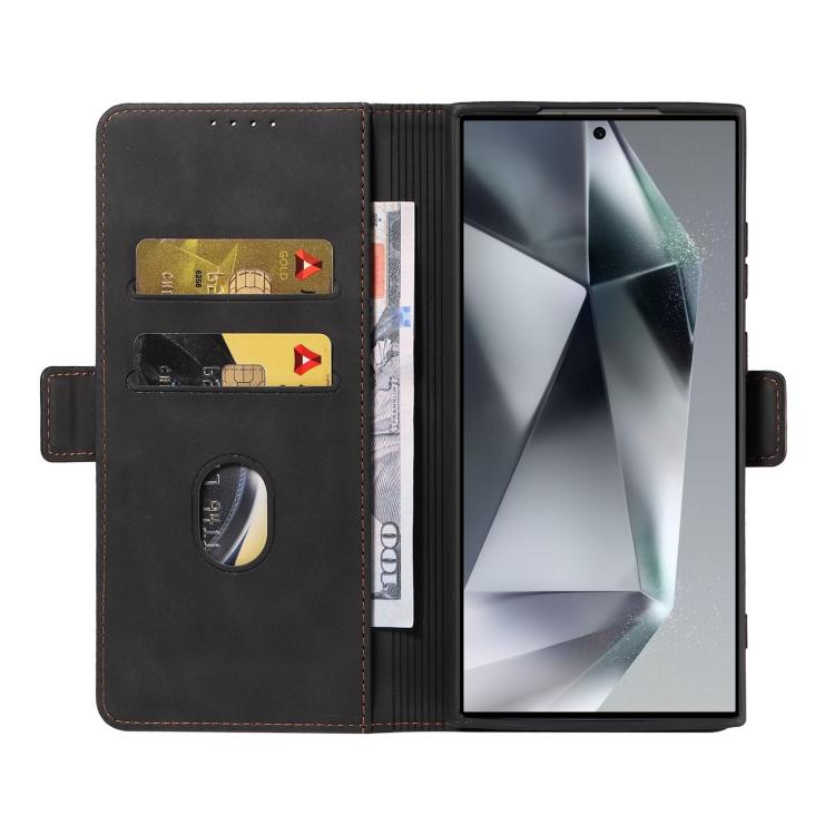 For Samsung Galaxy S24 Ultra 5G Dreamy Magnetic Dual-fold Calfskin Leather Phone Case