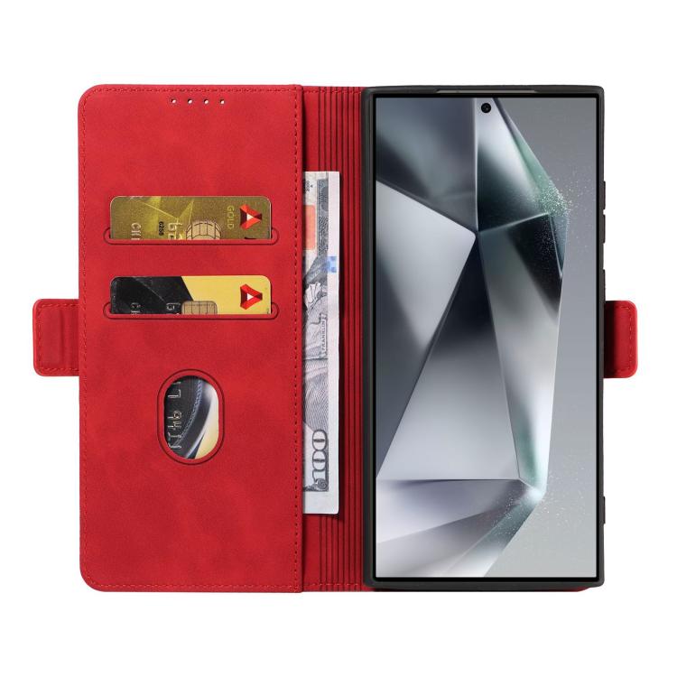 For Samsung Galaxy S24 Ultra 5G Dreamy Magnetic Dual-fold Calfskin Leather Phone Case