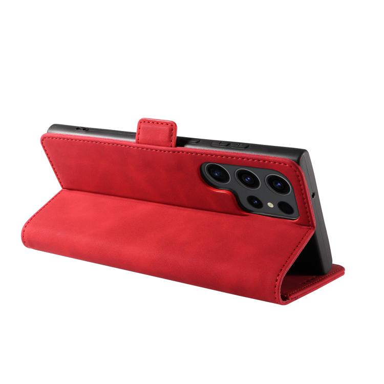 For Samsung Galaxy S24 Ultra 5G Dreamy Magnetic Dual-fold Calfskin Leather Phone Case